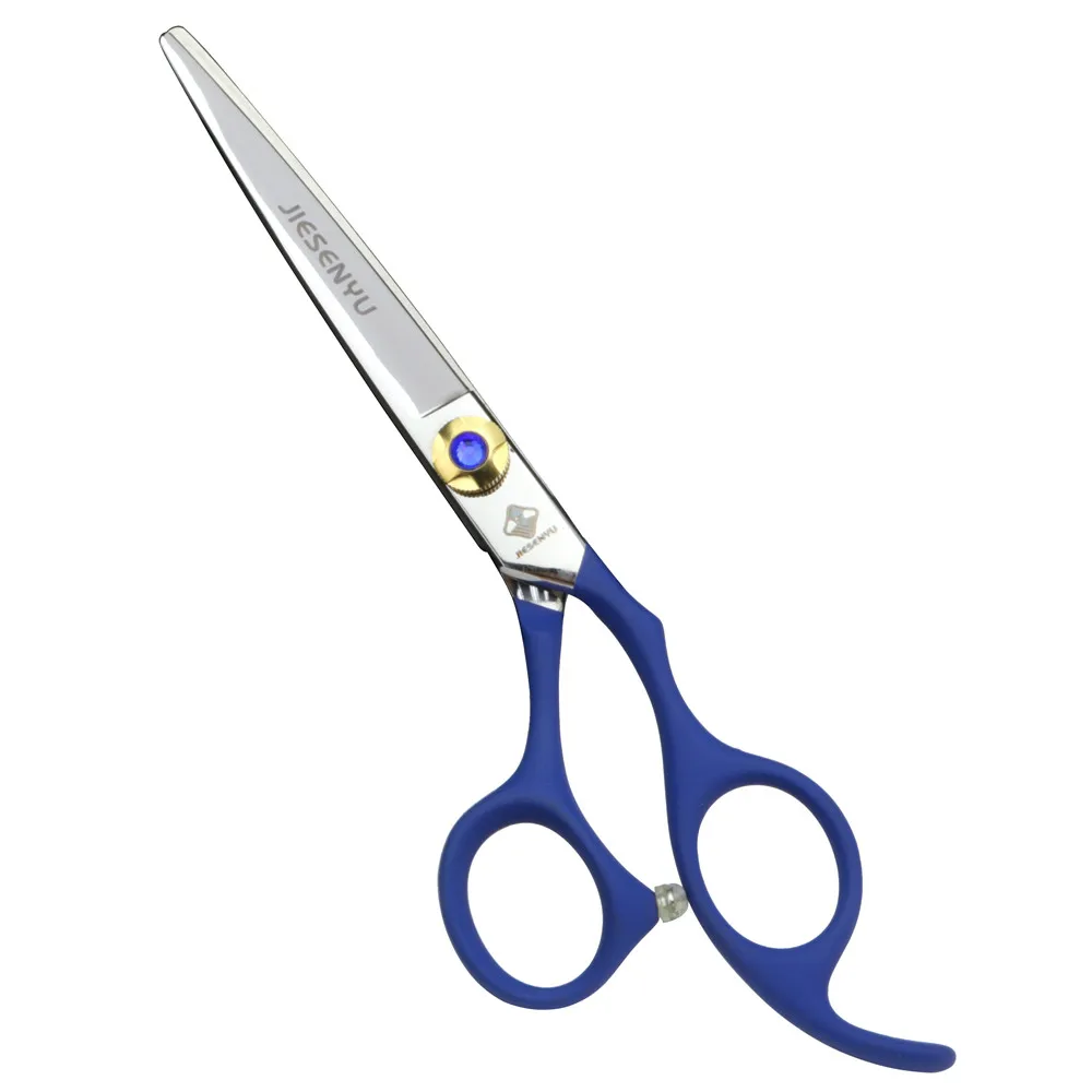 

6 inch hairdressing scissors blue handle purple diamond screw hair scissors Comb case and scissors set hairdressing shears