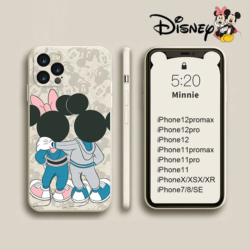 minnie mickey iphone 12 cases 3d silicone disney cute anime protective case for iphone 1111pro12pro78xxs free global shipping