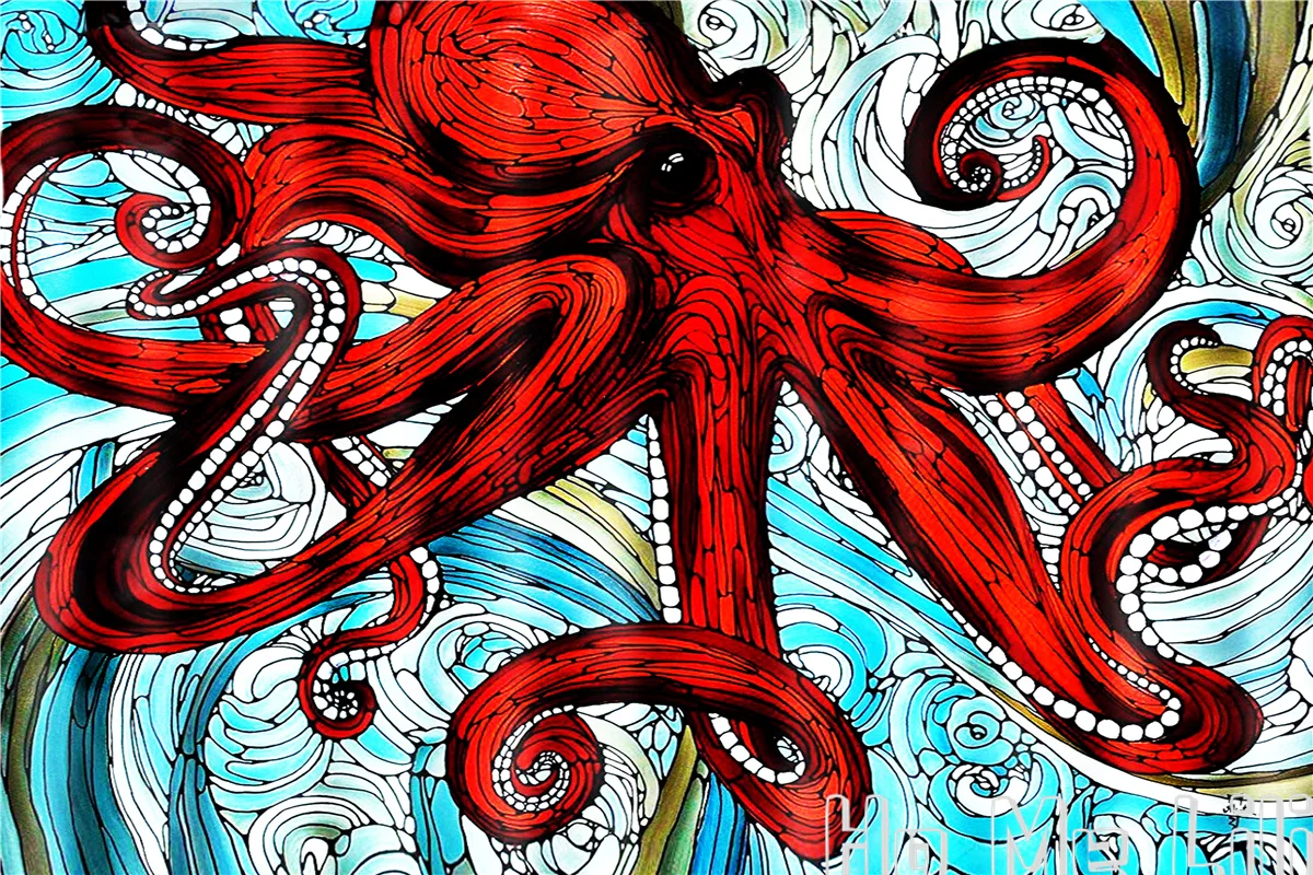 Таро карточка пророк богатство ведьма Акварель Искусство эксцентрик звезды и