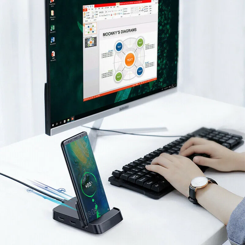 7 в 1 Type C концентратор USB док станция для Huawei P30 P20 Pro Samsung S10 S9S8 Dex площадку паяльная к