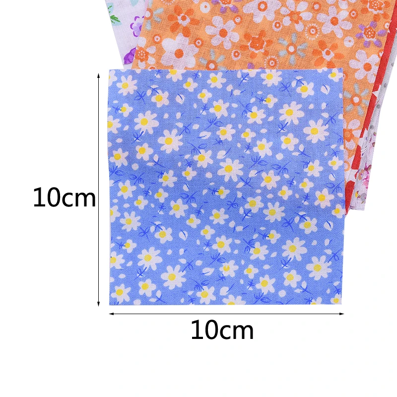 50 шт. ассорти с цветочным принтом хлопчатобумажная ткань для шитья стеганая