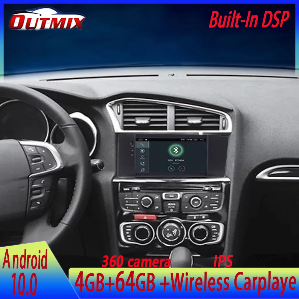 

Carplay For Citroen C4 C4L DS4 2012 2013 2014 2015 2016 Android 10 Screen Player GPS Auto Audio Stereo Radio Recorder Head Unit