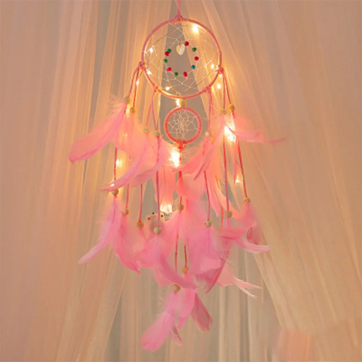 Светодиодный Ловец снов в скандинавском стиле украшение для дома с подсветкой