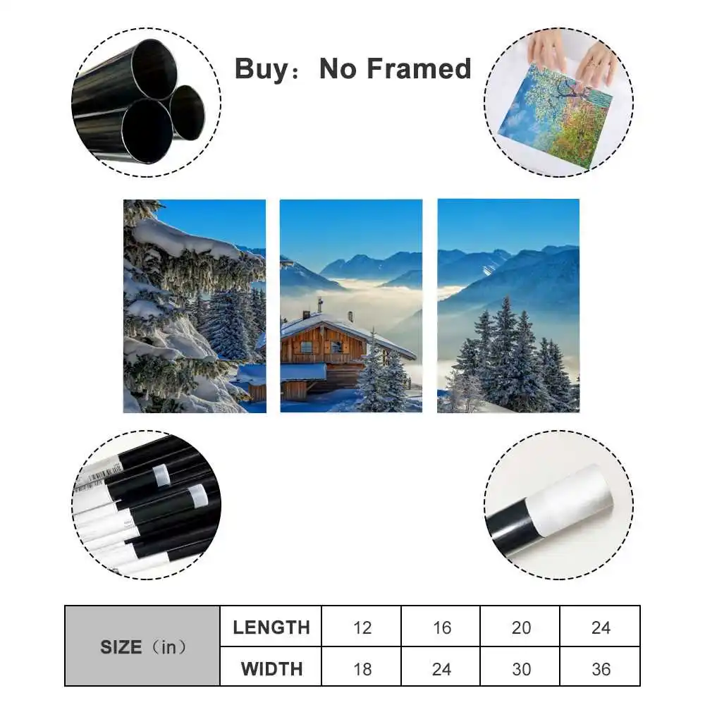 

Landscape-SnowModern Canvas Art Poster and Wall Art Picture Print Modern Family bedroom Decor Posters