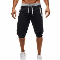 fitness summer shorts run gym shorts brand sports jogging bodybuilding length male sweatpants new leisure knee men fashion gym s