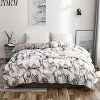 bedroom bedding 23 piece set white marble pattern printed quilt cover and pillowcase quilt cover pillowcase no sheets