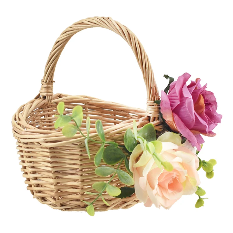 

Европейская тарелка невесты корзина с вышивкой кружева свадьба цветок девочка маленькая Цветочная корзина