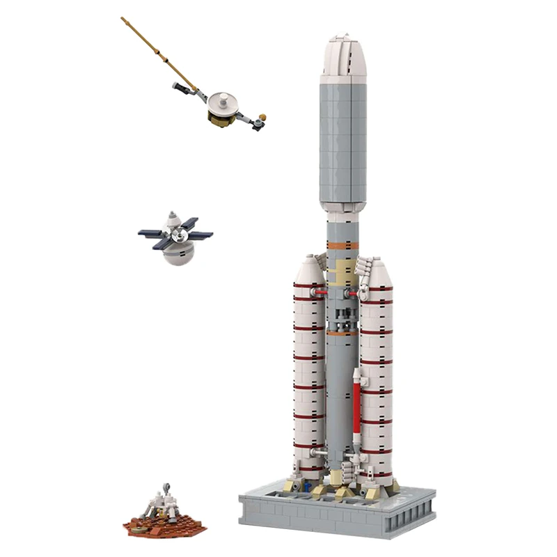 

MOC-61281 IIIE Centaur 1:110 Space Building Blocks Bricks City High-Tech Model DIY Toys For Kids Boys Birthday Gifts 909PCS