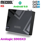 MECOOL K5 Android 9,0 ТВ коробка DVB T2 S2 C Amlogic S905X3 2 Гб RAM + 16gbrom 2,4G 5G Wi-Fi BT H.265 HEVC медиа проигрывателя ТВ коробка