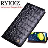 genuine leather flip case for samsung galaxy a20 a40s a50 cover magnetic case for galaxy a70 a60 a80 cases leather cover phone