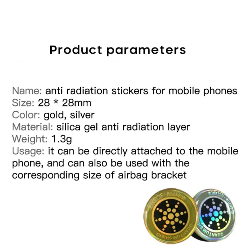 

Universal Quantum Shield Sticker Cell Phone Anti-Radiation Sticker EMF Fusion Excel Radiation Protection Stickers Phone Supplies