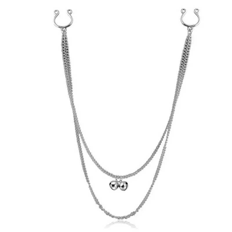 1 шт. пикантный не проколотый зажим на Поддельные кольца для сосков цепочка тела