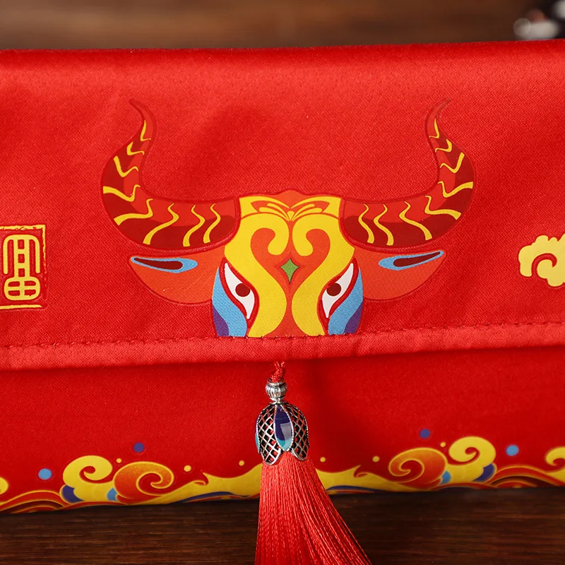 2021 год Свадьба День рождения тканевый конверт сумка для хранения Новый красный с