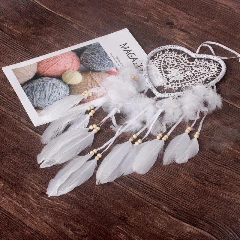

Decoration Pendant Light Peach Heart for Girly Room Dream Catcher Night Light Cute Gift for Kid Room Decoration