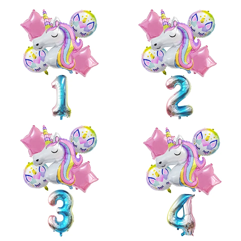 

Радужный вечерние рог, воздушный шар для вечеринки, день рождения, маленький цветок, сказочный воздушный шар из алюминиевой фольги для дево...