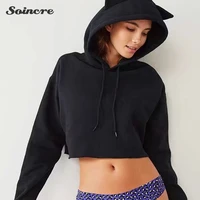 2021 spring hot new style womens fashion brand solid color loose short sweater pullover short umbilical hoodie spring hot sale