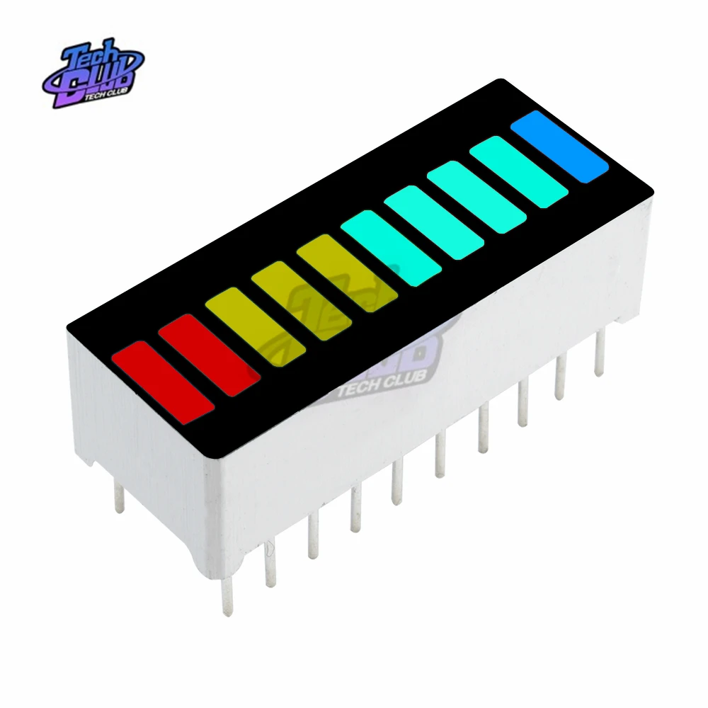 2 шт мульти Цвет светодиодный Дисплей модуль 10 сегметный 4 цвета s гистограммой