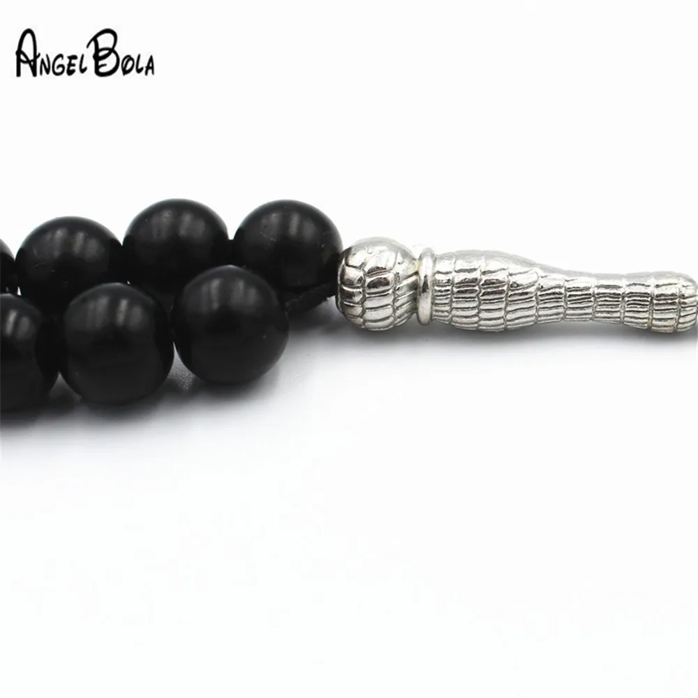 Мусульман четки черного цвета с украшением в виде кристаллов молитва бисер