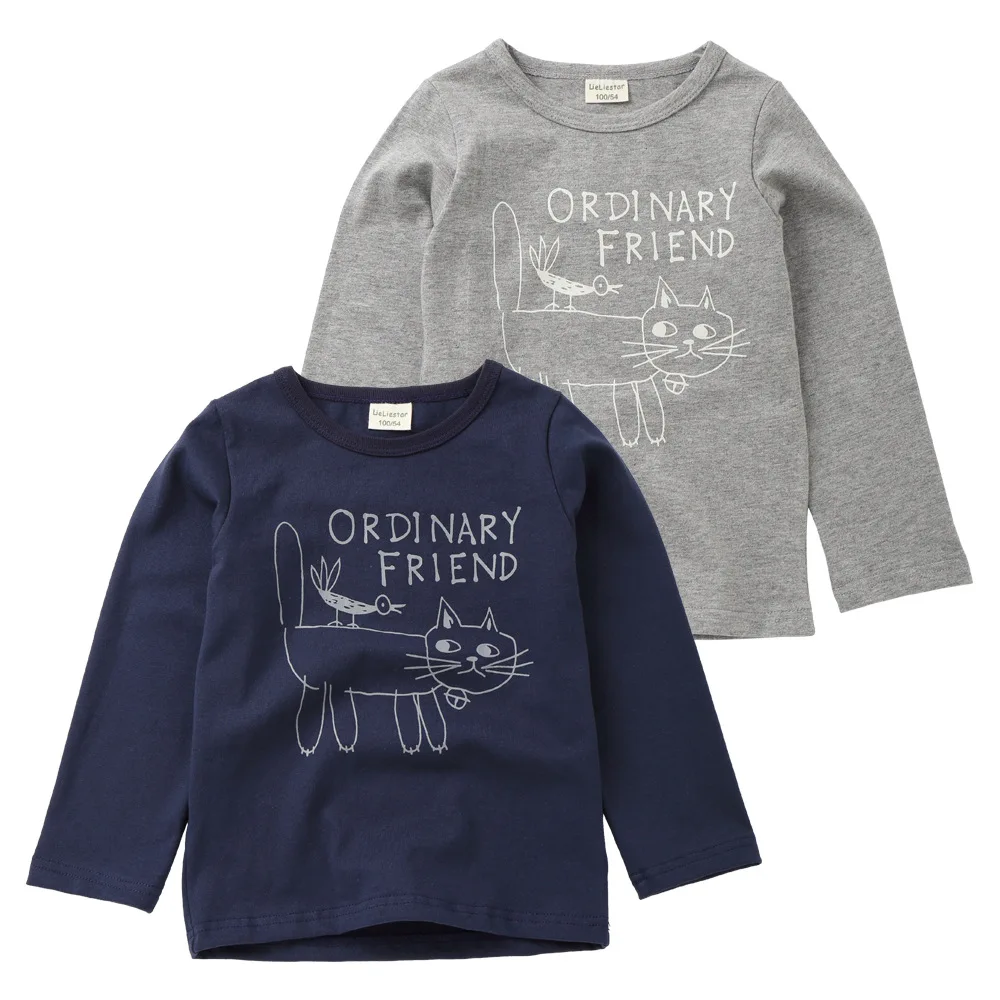 Детская Хлопковая футболка с длинным рукавом мультяшным принтом | Мать и ребенок