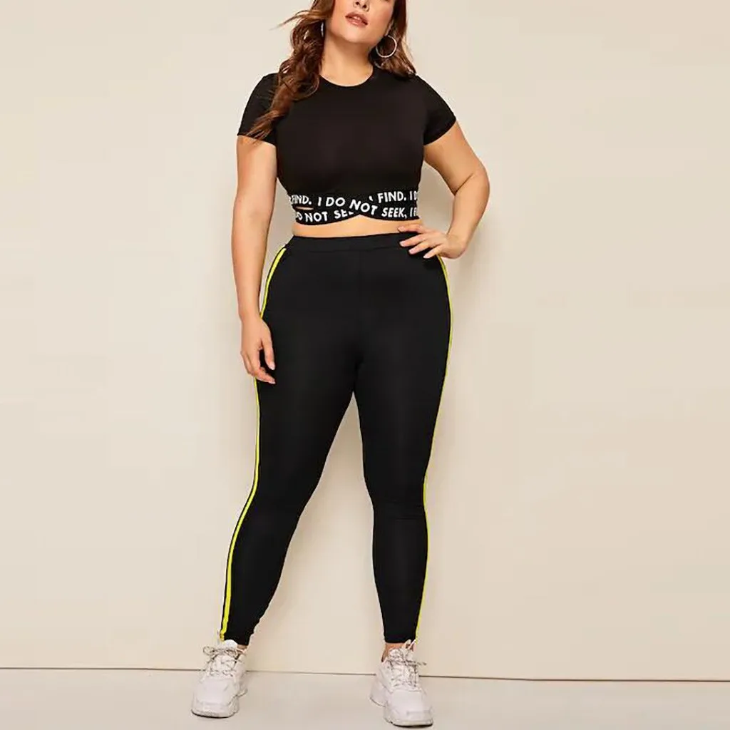 Модные Женские однотонные штаны большого размера в полоску эластичные