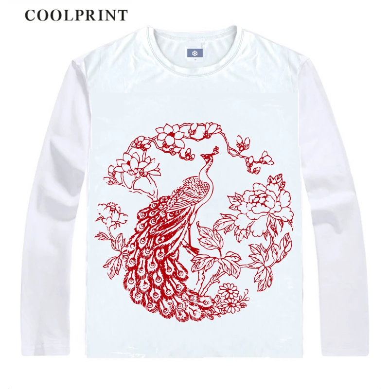 

Paper-cut T-Shirts Long Sleeve Shirts Chinese Style Lovers Funny Printed Scissor-cut Custom Shirt Tank Top Vintage Totems