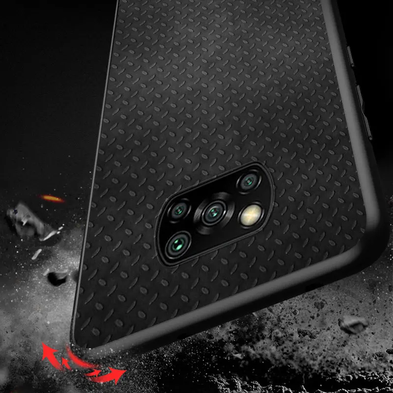 

Red Blue Brushed Metal For Xiaomi POCO F1 M3 X2 X3 NFC F2 M2 Pro Mi Mix 3 Play A3 A2 A1 lite 6 CC9 CC9E Phone Case