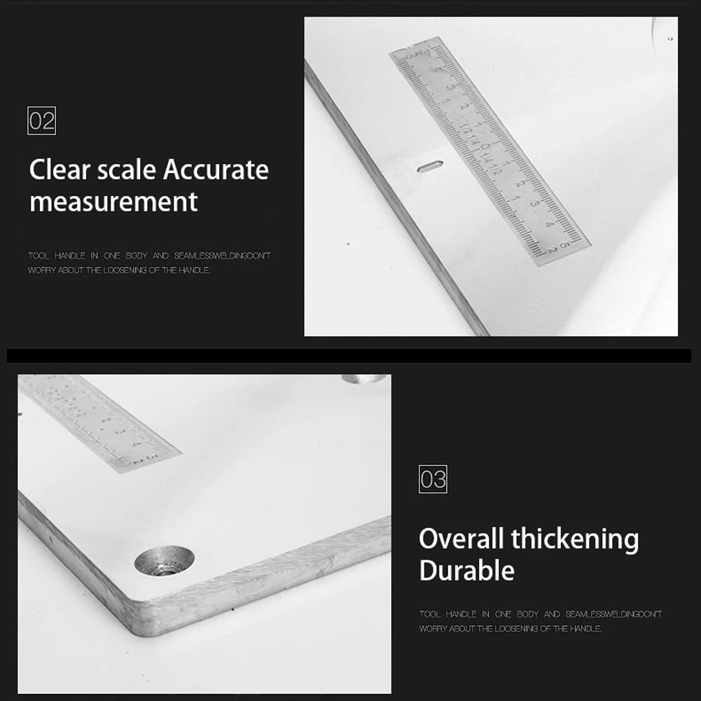 

Universal Aluminum Router Table Insert Plate with Steel Guide Bushing and Lifting Tool for Wood Router Engraving Machine