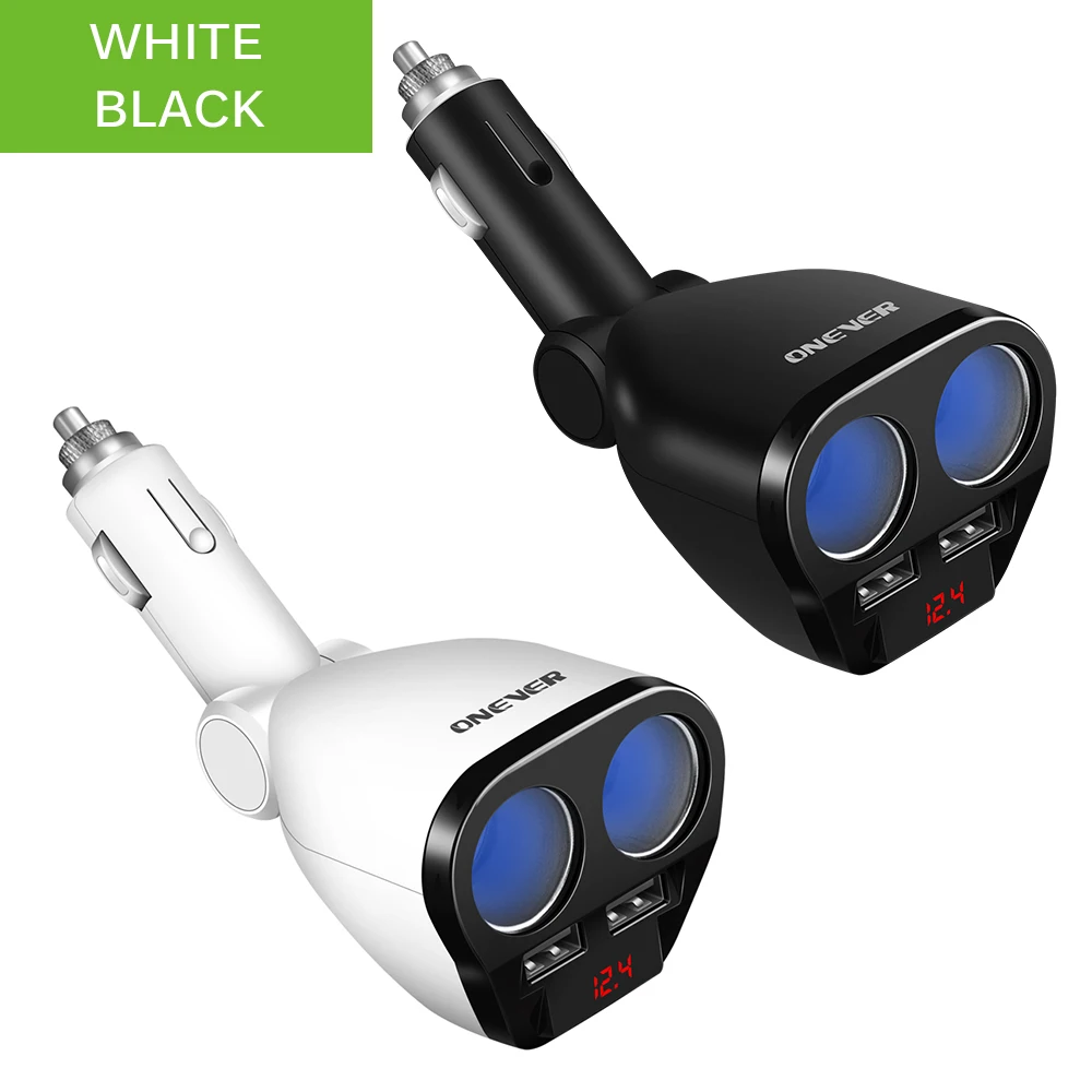 Разветвитель автомобильный портативный с двумя USB портами 120 Вт 12 24 В|Адаптер