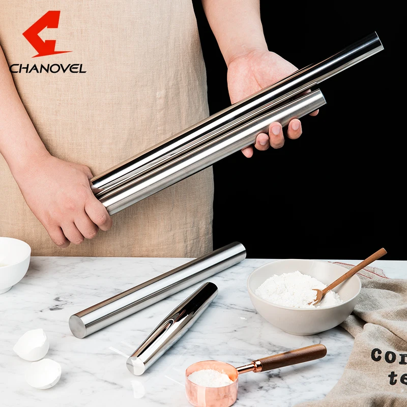 CHANOVEL 304 коническая Скалка из нержавеющей стали антипригарный инструмент для