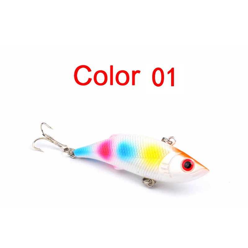 

1 PCS 8cm/11.8g Artificial Japanese VIB Fishing Lure Lead Inside Hard Bait Diving Swivel Bait Winter Sea Fishing Tackle