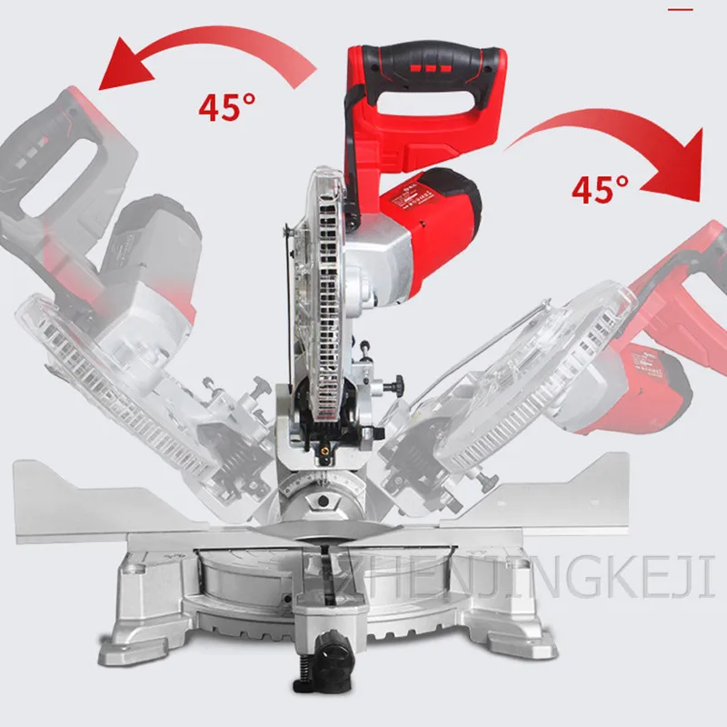 220V High Power Miter Saw 10 Inches Multifunction Push Rod Wood Cutting Machine Laser Positioning Electrical Tools Trolley | Инструменты