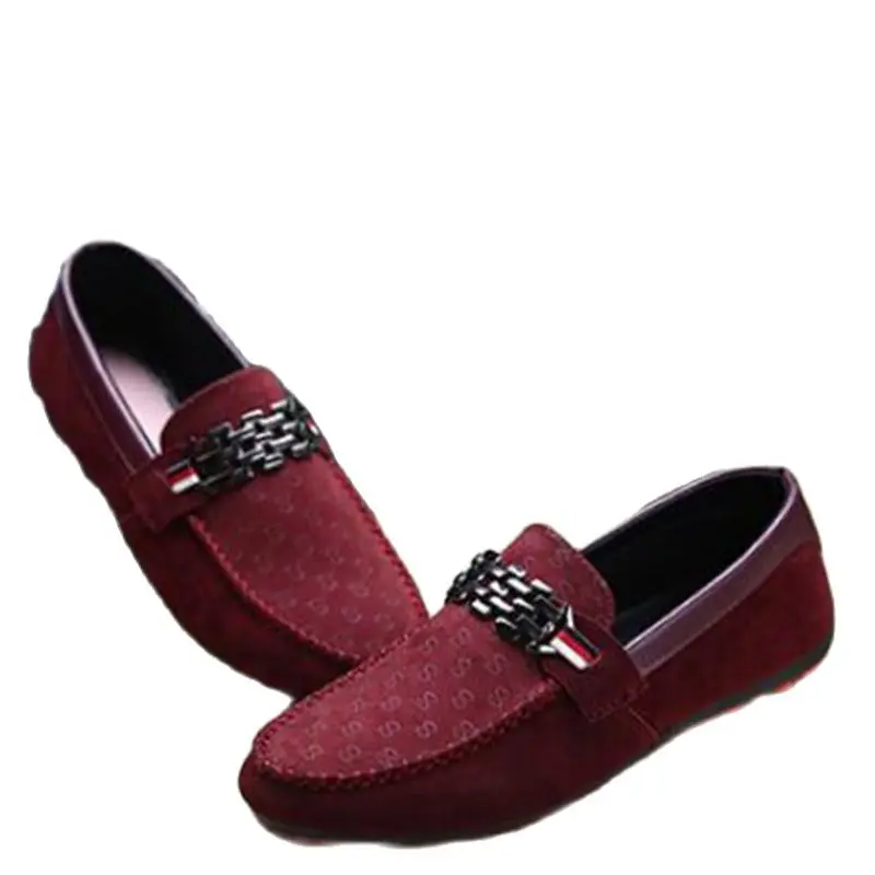 

Мужские мокасины с металлической пряжкой, темно-синие повседневные кожаные лоферы, обувь для вождения на плоской подошве, осень 2021