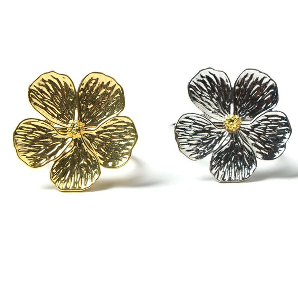 

12Pcs/Lot Wedding Simple Plum Napkin 5 Petals Lucky Flower Napkin Ring Towel Ring Wedding Table Decoration