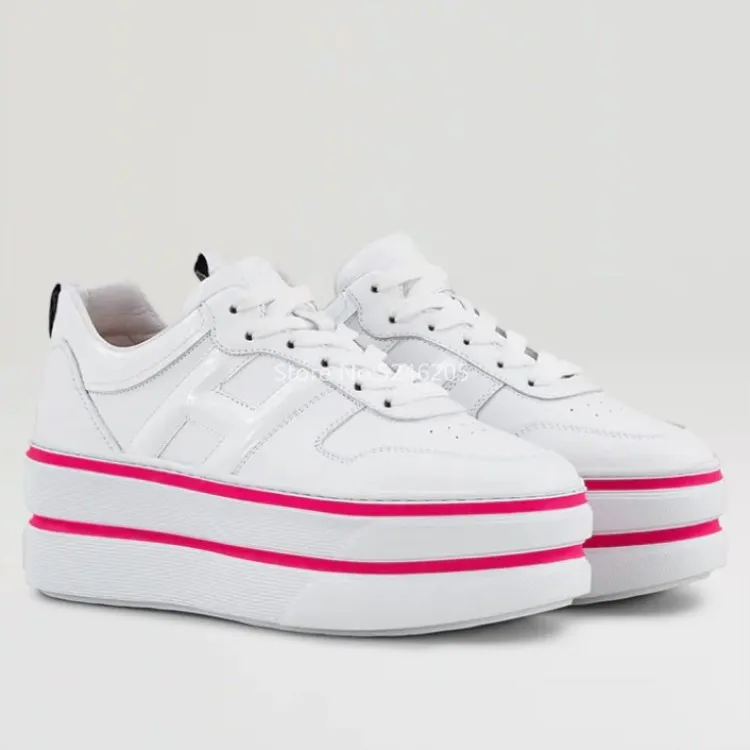 Zapatillas mujer; Новинка года; Цвета: зеленый, нейлон; красивые женские кроссовки на высокой платформе 6 см со шнуровкой; мягкая кожа