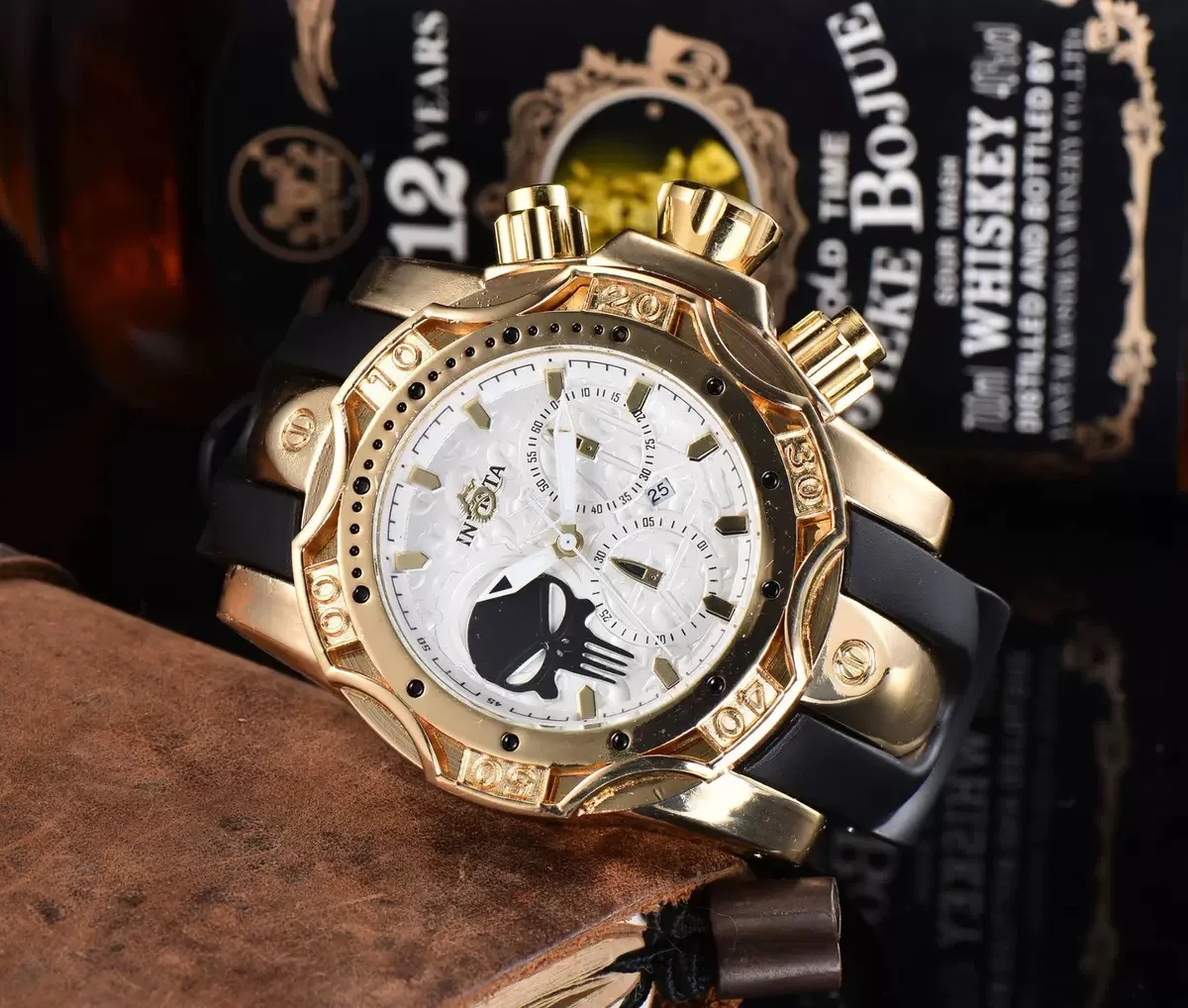 

Оригинальные фабричные роскошные мужские и женские наручные часы INVICTA с большим циферблатом, Подарочные наручные часы высокого качества, с ...