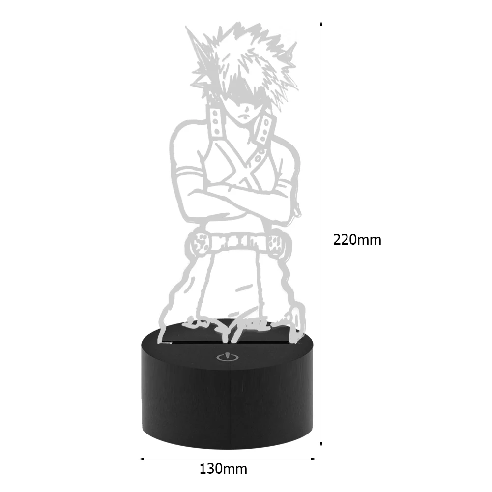 

Anime My Hero Academia Shoto Todoroki Face Design Led Night Light Lamp for Kids Child Boys Bedroom Decor Acrylic Table Lamp Gift