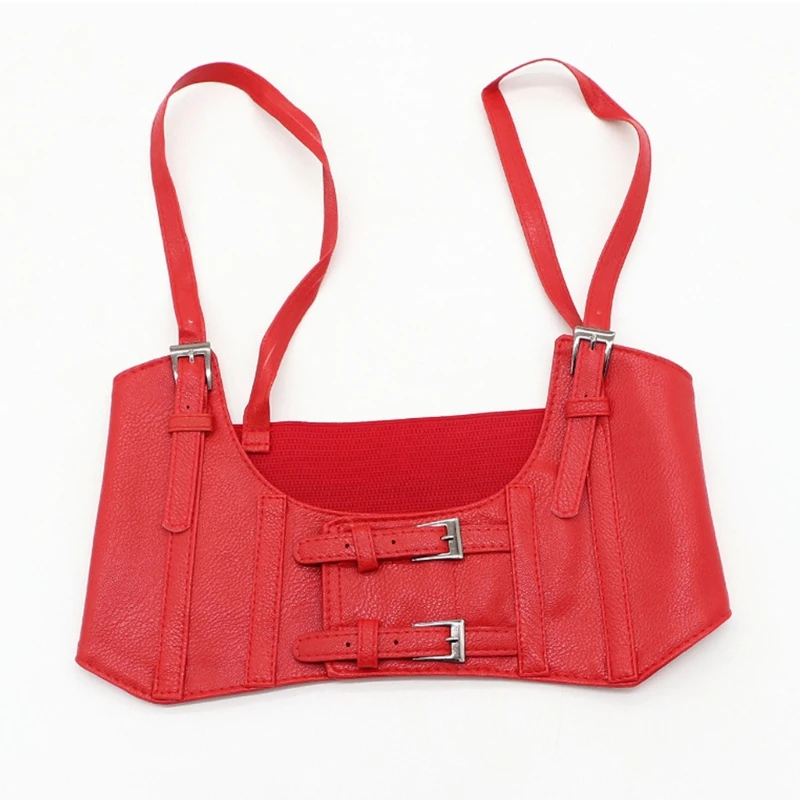 Женский корсет из искусственной кожи винтажный Готический укороченный топ