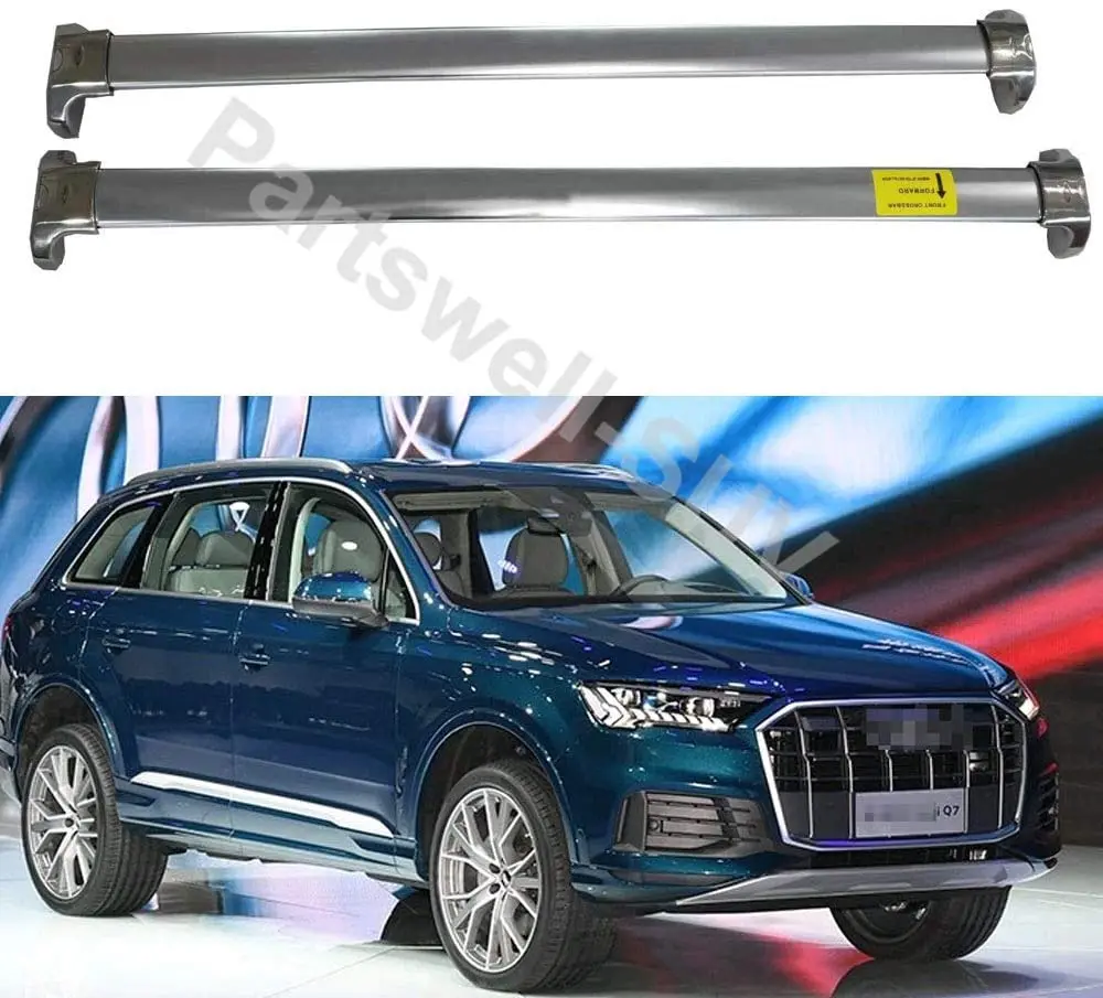 Cross Bars Crossbar Baggage Luggage Rack Stainless Steel Fit For Audi Q7 2016-2021