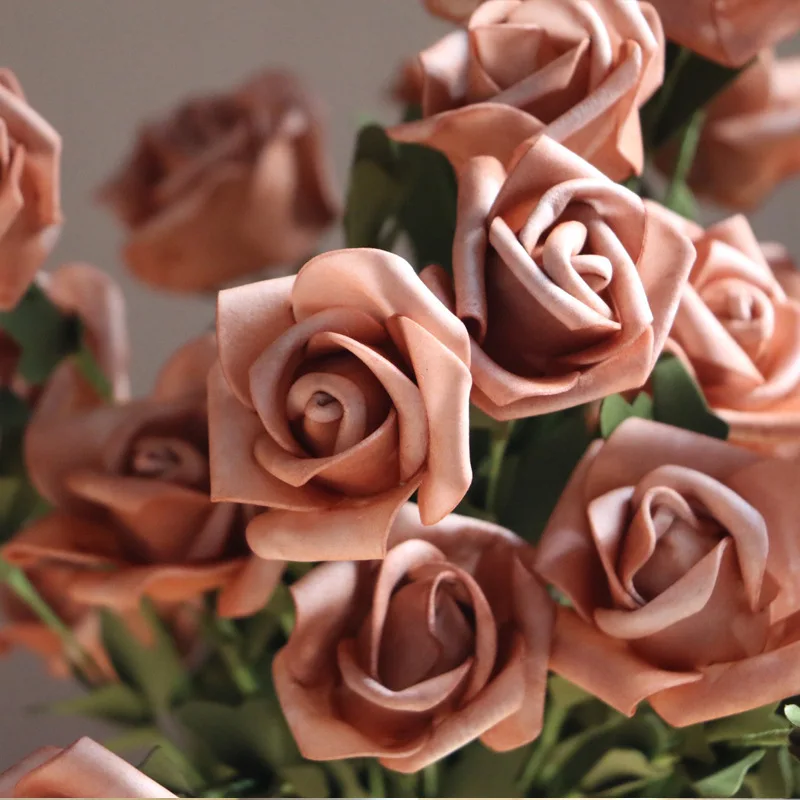 

Roses Foam Table Decoration Accessories Artificial Flowers Wedding Bouquet Living Room Decoration European Style Valentine's Day