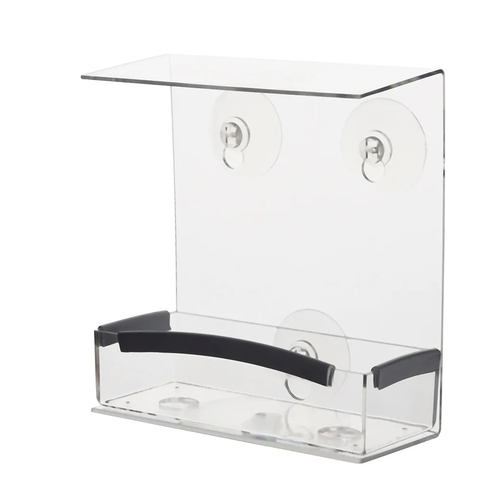 Кормушка для птиц прозрачная акриловая кормушка окон на присоске с крышей z0119 |