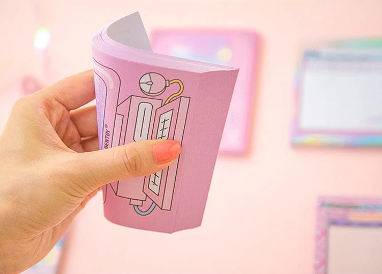 Kawaii компьютерный планировщик наклейки липкие заметки самоклеющиеся милая бумага Стикеры блокнот школьные офисные канцелярские принадлежности