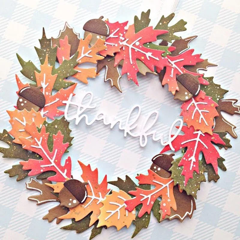 Металлические трафареты с кленовыми листьями и филбертом красивая высечка в