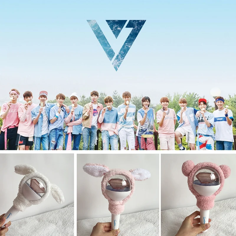 Корея хип хоп семнадцать милый светильник повязка на голову плюшевый чехол для