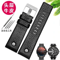 genuine leather watch strap for diesel leather watch band large dial dz7333 dz7348 dz4318 mens and womens accessories