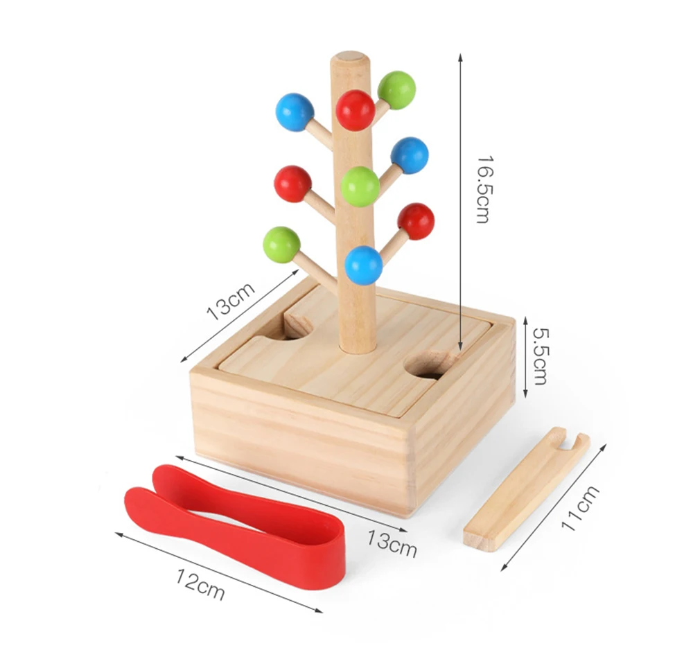 

3d puzzle Beads Game Montessori Early Childhood Children Wooden Clip Ball Puzzle Parent-child Interactive Toys for Children Gift