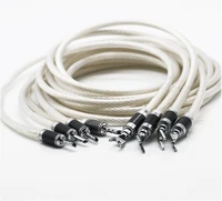hi end 5nocc silver plated hifi speaker cable banana to spade plug speaker wire for audiophiles and hifi systems