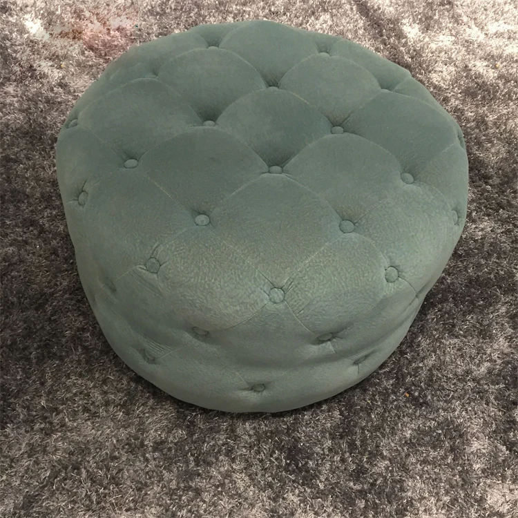 Unique European style round tufted velvet ottoman stool factory price | Мебель