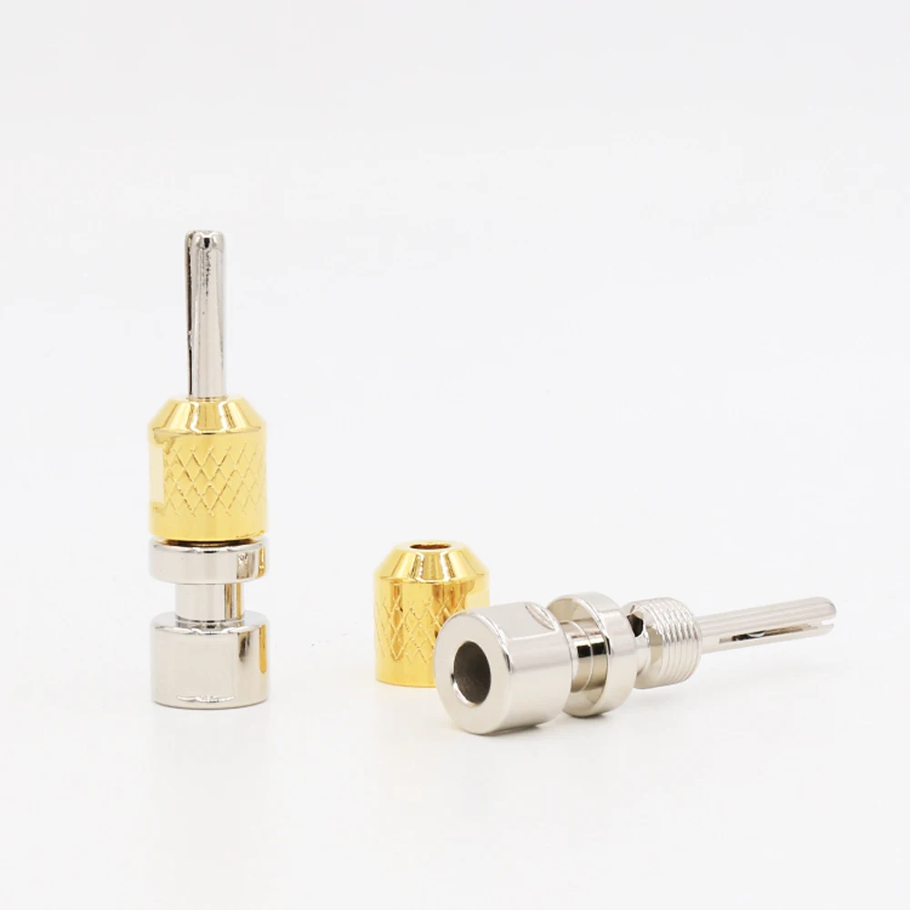 Hi-end audio CAB single Rhodium platedAudio Banana plug 4MM hole Speaker banana connector | Электроника