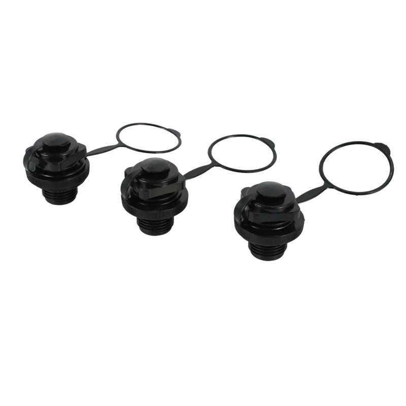 

NEW-3 Pcs Air Valve Inflatable Boat Spiral Air Plugs One-Way Inflation Replacement Screw Valve for Rubber Dinghy Raft Kayak