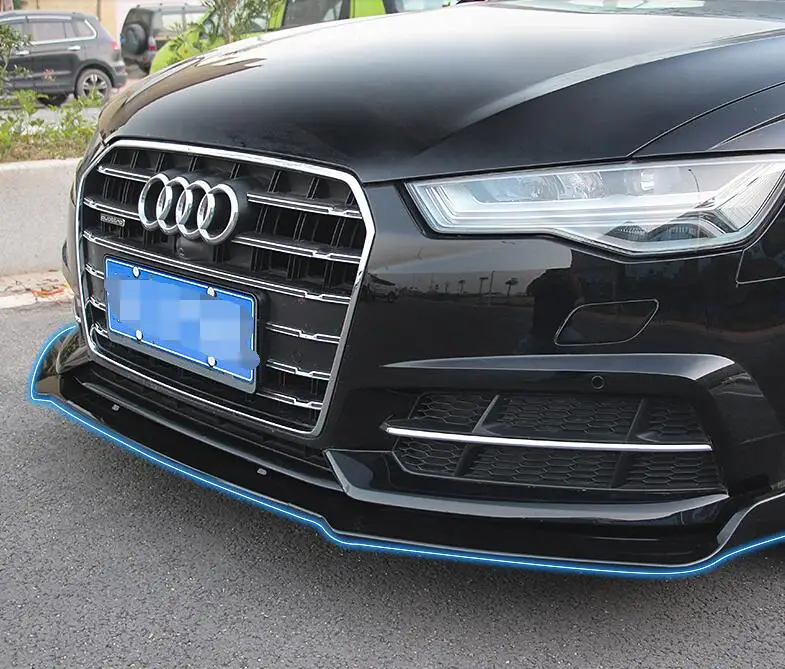 Защитный диффузор для заднего бампера Audi A6 ABS 2017 2019 комплект корпуса бампер